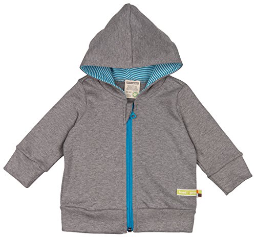 loud + proud Unisex Baby Jacke Kapuzenjacke M302, Einfarbig, Gr. 56 (Herstellergröße: 50/56), Grau (Grey Gr) von loud + proud