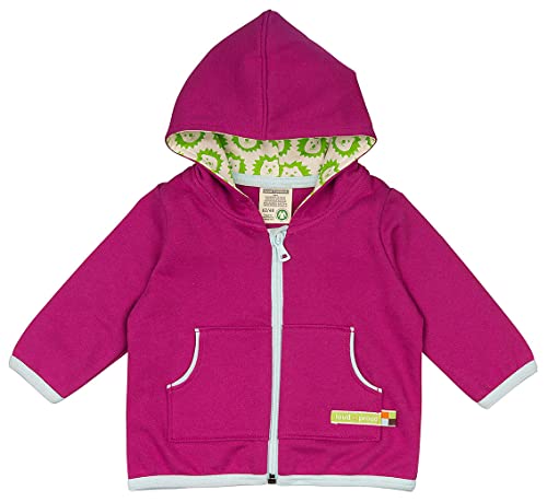loud + proud Unisex Baby Jacke Sweat, Gr. 80 (Herstellergröße: 74/80), Violett (Fuchsia fu) von loud + proud