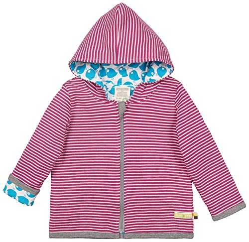 loud + proud Unisex Baby Omkeerbare van biologisch katoen, Gots gecertificeerd Jacke, Beere, 86-92 EU von loud + proud