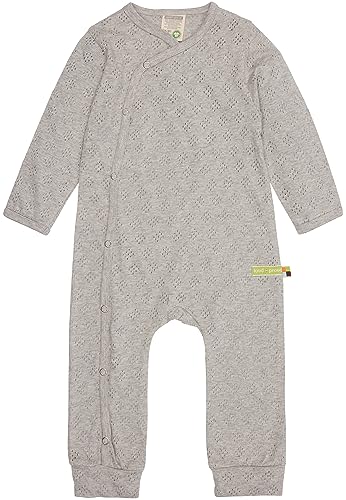 loud + proud Unisex Baby Jacquard Strick, Gots Zertifiziert Overall, Silver, 86-92 EU von loud + proud