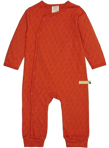 loud + proud Unisex Baby Jacquard Strick, Gots Zertifiziert Overall, Terracotta, 86-92 EU von loud + proud