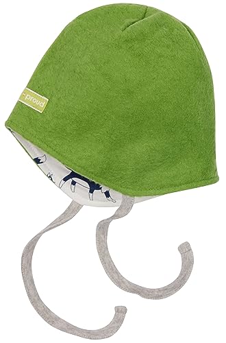 loud + proud Unisex Baby Lt1 Fleece, GOTS Zertifiziert Beanie-Mütze, Grass, 39-41 EU von loud + proud