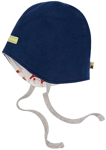 loud + proud Unisex Baby Lt1 Fleece, GOTS Zertifiziert Beanie-Mütze, Ultramarine, 36-38 EU von loud + proud