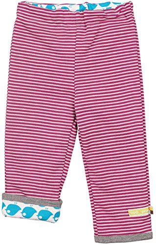 loud + proud Unisex Baby Omkeerbare broek van biologisch katoen, Gots gecertificeerd Hose, Beere, 74-80 EU von loud + proud