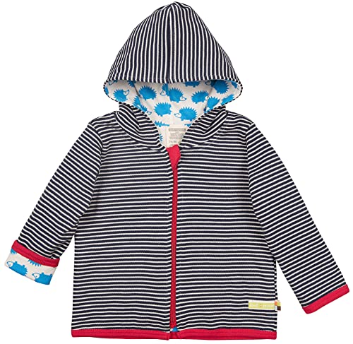 loud + proud Unisex Baby Omkeerbare van biologisch katoen, Gots gecertificeerd Jacke, Blau (Navy Ny), 74-80 EU von loud + proud