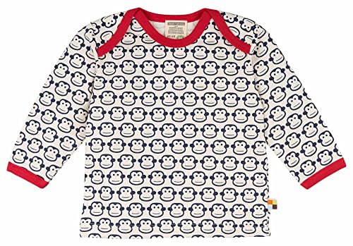 loud + proud Baby-Unisex Shirt Langarm Druck Sweatshirt, Blau (Navy ny), 128 (Herstellergröße: 122/128) von loud + proud