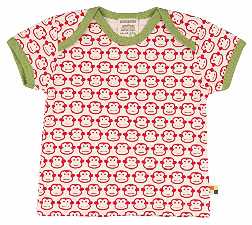 loud + proud Baby-Unisex, Druck T-Shirt, Rot (Tomato to), 116 (Herstellergröße: 110/116) von loud + proud