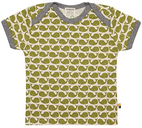 loud + proud Unisex Baby T-shirt mit Print Wal, Gots Zertifiziert T Shirt, Moos, 62-68 EU von loud + proud