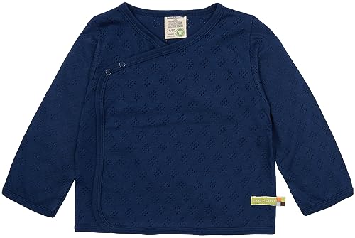 loud + proud Unisex Baby Wickeljacke Jacquard Strick, GOTS-Zertifiziert Jacke, Ultramarine, 86/92 von loud + proud