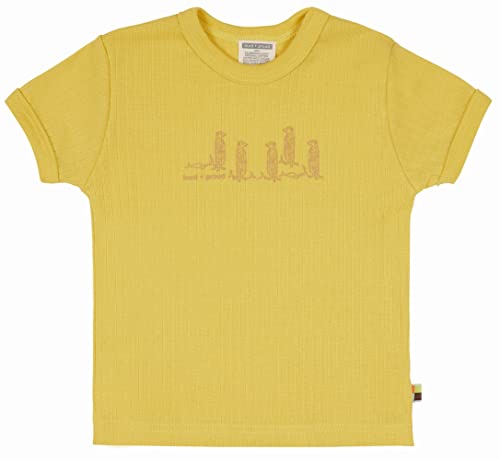 loud + proud Unisex Kinder Derby Rib mit Druck, GOTS Zertifiziert T-Shirt, Gold, 62/68 von loud + proud