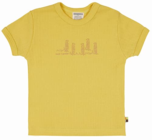 loud + proud Unisex Kinder Derby Rib mit Druck, GOTS Zertifiziert T-Shirt, Gold, 86/92 von loud + proud