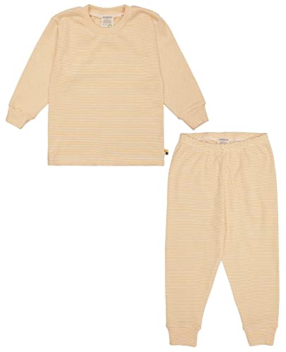 loud + proud Unisex Kinder Feinripp, Bio Baumwolle Und GOTS Zertifiziert Schlafanzug, Curcuma, 98-104 EU von loud + proud