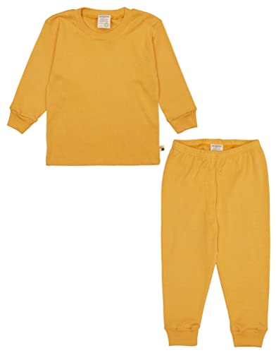 loud + proud Unisex Kinder Feinripp, Bio Baumwolle Und GOTS Zertifiziert Schlafanzug, Curcuma, 98-104 EU von loud + proud