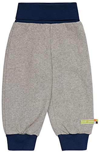 loud + proud Unisex Kinder Hose Fleece, GOTS Zertifiziert Baby-und Kleinkind-Ausstattung, Grey, 110/116 von loud + proud