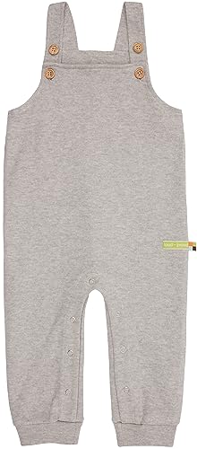 loud + proud Unisex Kinder Interlock, GOTS Zertifiziert Latzhose, Silver, 62-68 EU von loud + proud