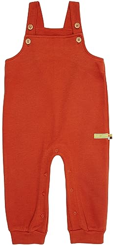 loud + proud Unisex Kinder Interlock, GOTS Zertifiziert Latzhose, Terracotta, 74-80 EU von loud + proud