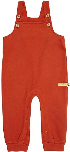 loud + proud Unisex Kinder Interlock, GOTS Zertifiziert Latzhose, Terracotta, 98-104 EU von loud + proud