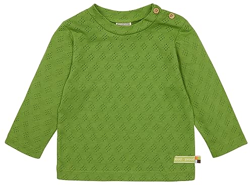 loud + proud Unisex Kinder Jacquard Strick, GOTS Zertifiziert Shirt, Grass, 74-80 EU von loud + proud