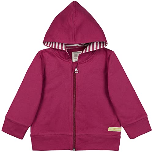 loud + proud Unisex Kinder Kapuzenjacke, GOTS Zertifiziert Jacke, Beere, 110-116 EU von loud + proud