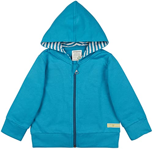 loud + proud Unisex Kinder Kapuzenjacke, GOTS Zertifiziert Jacke, Petrol, 74-80 EU von loud + proud