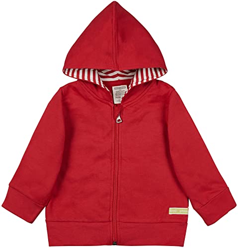 loud + proud Unisex Kinder hættejakke, GOTS certificeret Jacke, Tomato, 122-128 EU von loud + proud