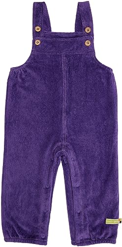 loud + proud Unisex Kinder Latzhose Cord, GOTS Zertifiziert Kordhose, Violet, 104 EU von loud + proud