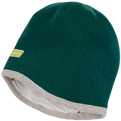 loud + proud Unisex Kinder Lt2 Wollfleece, GOTS Zertifiziert Beanie-Mütze, Bottle, 86/92 (18-24 months) von loud + proud