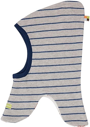 loud + proud Unisex Kinder Schlupfmütze Ringel, GOTS Zertifiziert Sturmhaube, Silver, 45-48 EU von loud + proud