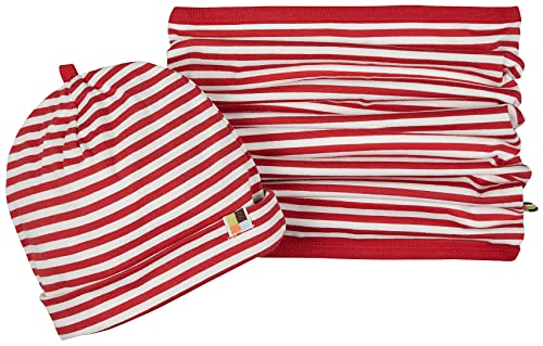 loud + proud Unisex Kinder Set Schlauchschal Tomato 74/80 Set Mütze + Schlauchschal GOTS Zertifiziert von loud + proud