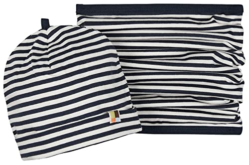 loud + proud Unisex Kinder Set muts slangsjaal, GOTS gecertificeerd Beanie M TZE, Navy, 98-104 EU von loud + proud