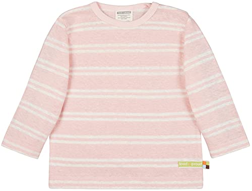 loud + proud Unisex Kinder Streifen mit Leinen, GOTS Zertifiziert T-Shirt, Rosé, 110/116 von loud + proud