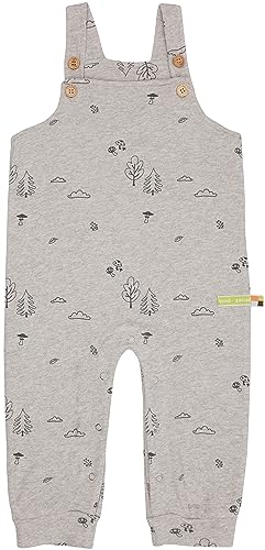 loud + proud Unisex Kinder Strukturstrick, GOTS Zertifiziert Latzhose, Silver, 86-92 EU von loud + proud