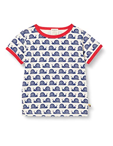 loud + proud Unisex Kinder T-shirt mit Print Schnecke, Gots Zertifiziert T Shirt, Ultramarine, 110-116 EU von loud + proud