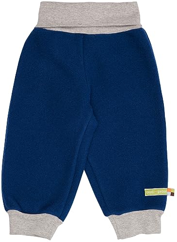 loud + proud Unisex Kinder Wollfleece, GOTS Zertifiziert Hose, Ultramarine, 116 EU von loud + proud