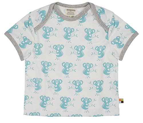 loud + proud Unisex Kinder und Baby Shirt Kurzarm aus weichem Single Jersey mit Druck aus Bio Baumwolle (KBA), GOTS Zertifiziert, Lagoon, 110/116 von loud + proud