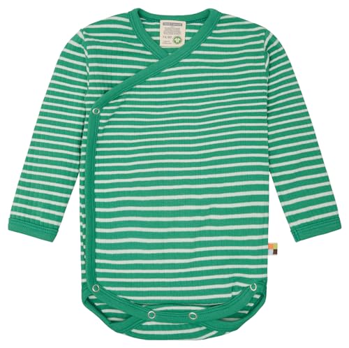 loud + proud Wickelbody Langarm gestreift aus Biobaumwolle, GOTS Zertifiziert von loud + proud