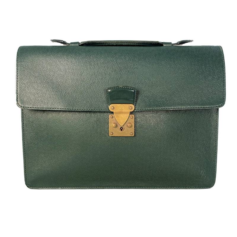 louis vuitton - Louis Vuitton Louis Vuitton Aktentasche - Green Taiga Koffer24 von louis vuitton