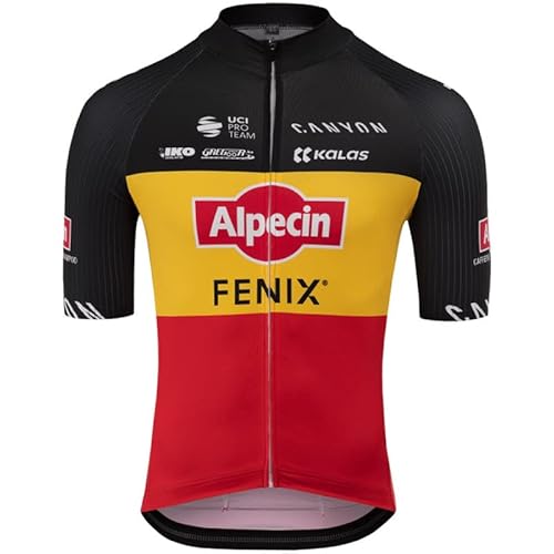 Herren Kurzarm-Radtrikot Sweatshirt mit 3 Taschen, atmungsaktiv und schnell trocknend reflektierend Radsport-T-Shirts von louizumify