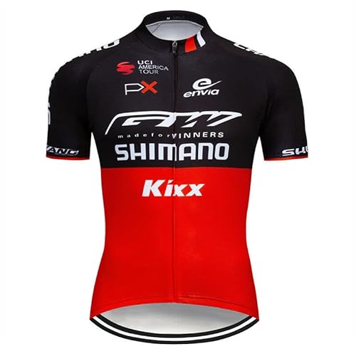 Herren Kurzarm-Radtrikot Sweatshirt mit 3 Taschen, atmungsaktiv und schnell trocknend reflektierend Radsport-T-Shirts von louizumify