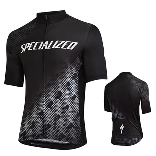 Herren Kurzarm-Radtrikot Sweatshirt mit 3 Taschen, atmungsaktiv und schnell trocknend reflektierend Radsport-T-Shirts von louizumify