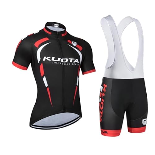 louizumify Herrensporthemd Profi-Team-Radanzug, elastisches und atmungsaktives Material, Sonnenschutz, reflektierend, 3 Taschen von louizumify