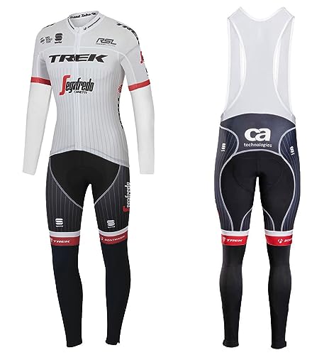 louizumify Performance Herren Radtrikot Langarm mit 3 Taschen - Reflektierendes Feuchtigkeitsableitendes Material von louizumify