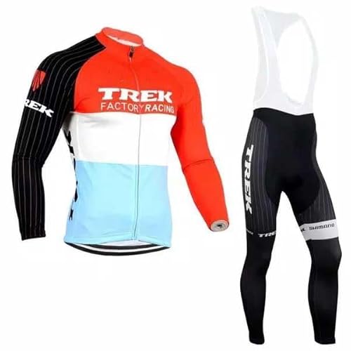 louizumify Performance Herren Radtrikot Langarm mit 3 Taschen - Reflektierendes Feuchtigkeitsableitendes Material von louizumify