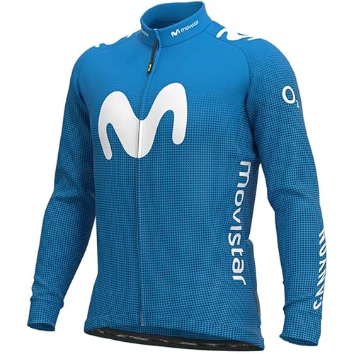 louizumify Pro Herren Radfahren Lange Ärmel Jersey 3 Tasche Reißverschluss Stretch atmungsaktiv und schnell trocken von louizumify