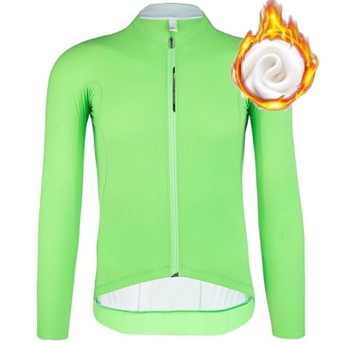louizumify Pro Herren Radfahren Lange Ärmel Jersey 3 Tasche Reißverschluss Stretch atmungsaktiv und schnell trocken von louizumify