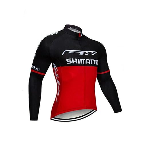 louizumify Pro Herren Radfahren Lange Ärmel Jersey 3 Tasche Reißverschluss Stretch atmungsaktiv und schnell trocken von louizumify