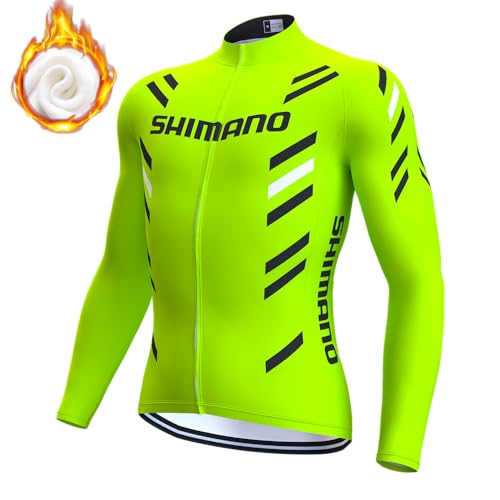 louizumify Pro Herren Radfahren Lange Ärmel Jersey 3 Tasche Reißverschluss Stretch atmungsaktiv und schnell trocken von louizumify
