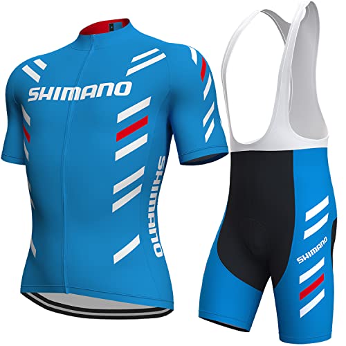 louizumify Radtrikot Kurzarm Anzug für Männer, Sommer Radsport Trikot Anzug für Männer, Radsport Anzug für Männer kurze Ärmel, atmungsaktiv schnell trocken Radsport Trikot Anzug von louizumify