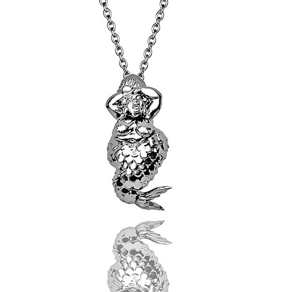 Fat Mermaid Anhänger Massiv Sterling Silber von loupsyche