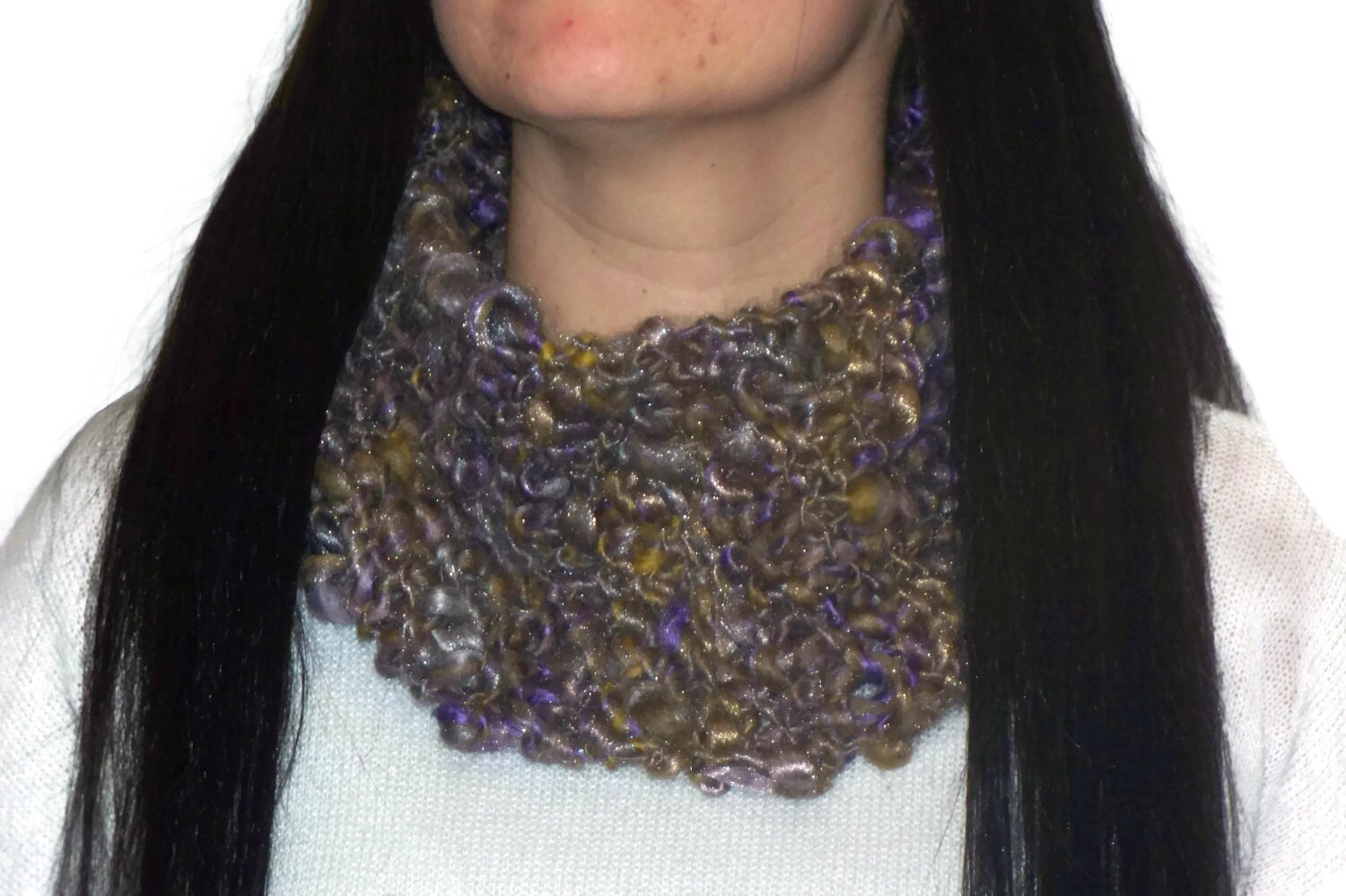 Cowl, Eleganter Warmer Unikat von lousknittingroom